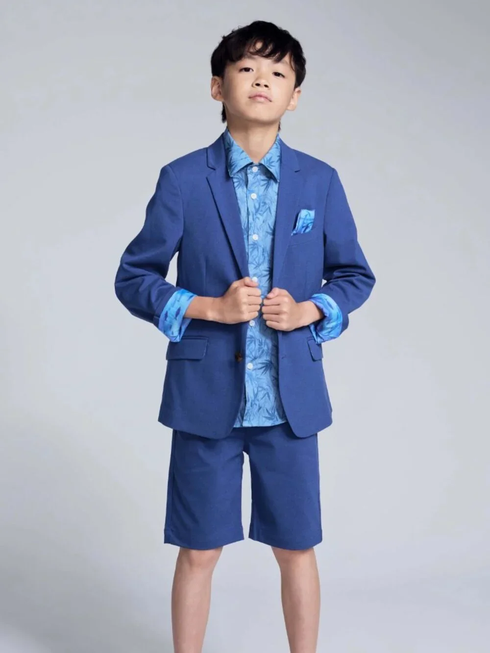 NWT Appaman Boys Suit Set Size 10 - Linen Canopy Blue Suit Set